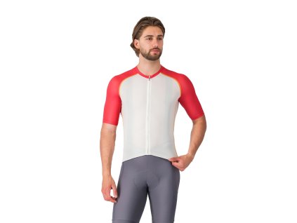 Castelli Unlimited Endurance 3 jersey, Ivory/ Rich red-Vivid orange  Dres poskytuje celodenný komfort a to v každom teréne