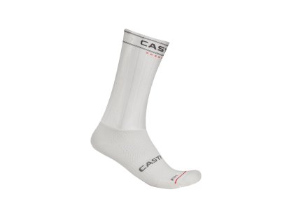 Castelli Fast Feet 4 sock, White  Vyššie letné aero cyklo ponožky