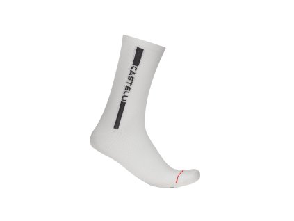Castelli Linea Logo 15 sock, White/ Black  Veľmi priedušné a pohodlné cyklo ponožky