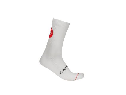 Castelli Entrata 18 sock, White  Letné tenké cyklo ponožky s 18cm lemom
