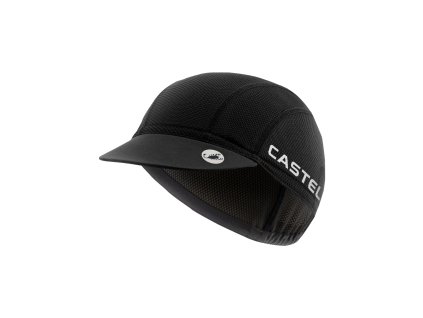 Castelli A/C 3 cycling cap, Black  Priedušná letná čiapka pod prilbu s meshovým úpletom