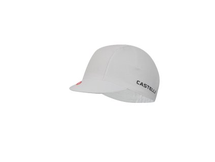 Castelli Logo cap, White  Tradičná cyklistická čiapka