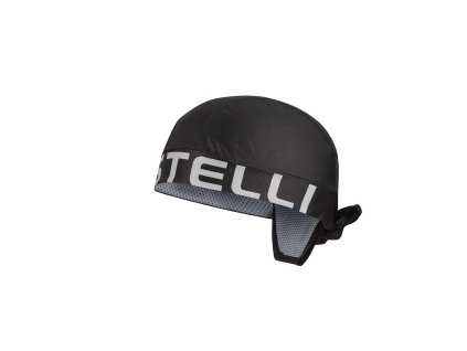 Castelli Bandana, Black/ White  Ľahká a vzdušná viazacia šatka na hlavu