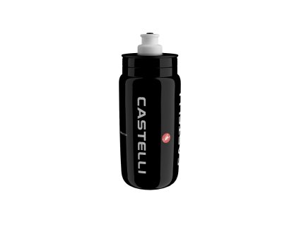 Castelli Logo Water Bottle, Black  Verľmi tenká a ľahká fľaša od Elite v novom dizajne Castelli