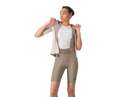 Castelli Espresso 2 W DT bibshort, Clay  Obľubený model dámskych cyklo nohavíc so strečovými trakmi