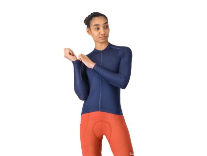 Castelli Espresso 2 W LS jersey, Belgian blue  Obľúbený dámsky cyklistický dress dlhým rukávom skvele padne na telo