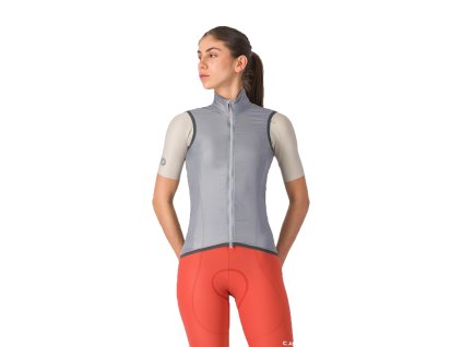 Castelli Aria 2 W Vest, Silver gray  Ľahká dámska vestička s windstoperom na prednej časti