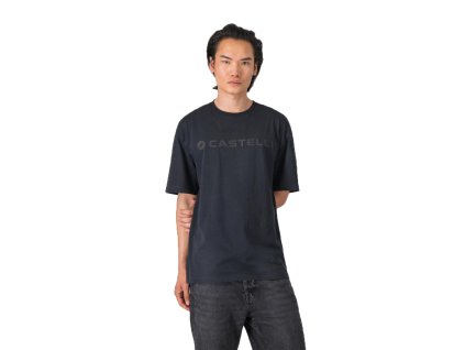 Castelli Tone Logo tee, Black  Tričko na voľný čas s Castelli logom
