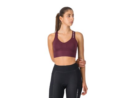 Castelli Comfort Travel crop top, Deep bordeaux  Dámsky športový top na rôzne využitie