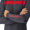 Castelli Puro 3 LS - Tmavá šedá/červená reflex (Veľkosť XXL)