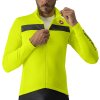 Castelli Puro 3 LS, Electric lime/ Black  Zateplený cyklistický dres s dlhým rukávom