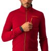 Castelli Go Jacket, Dark red  Mierne zateplená univerzálna bunda na bicykel