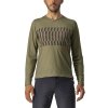 Castelli Trail Tech LS Tee - Olivovo zelená/tmavá šedá/oranžová (Veľkosť XXL)