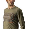 Castelli Trail Tech LS Tee - Olivovo zelená/tmavá šedá/oranžová (Veľkosť XXL)