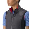 Castelli Unlimited Puffy Vest W - Tmavá šeá/červená (Veľkosť XS)