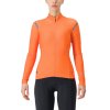 Castelli Tutto Nano RoS W, Red orange  Dámsky zateplený dres do prechodného obdobia