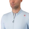 Castelli Espresso Thermal LS, Winter sky/ Dark gray  Pánsky cyklistický dres do prechodných a mierne chladných podmienok
