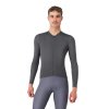 Castelli Espresso 2 LS jersey, Smoky gray  Redesignovaný obľúbený cyklo dres s dlhým rukávom