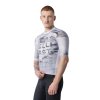 Castelli Stratus Logo jersey, White/ Smoky gray  Letný cyklistický dres v grafickom dizajne castelli