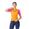 Castelli Corretto W jersey, Vivid orange/ Violet pink  Dres ideálny na cyklo jazdy s vysokou intenzitou v užšom strihu