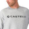 Castelli Logo sweatshirt, Melange gray  Voľnočasová mikina v novom Castelli dizajne
