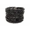 náramek s flitry černý