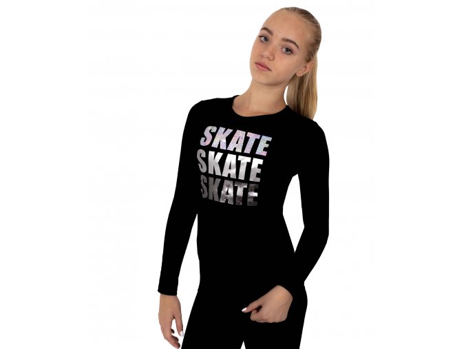 triko černé dlouhý skate skate skate