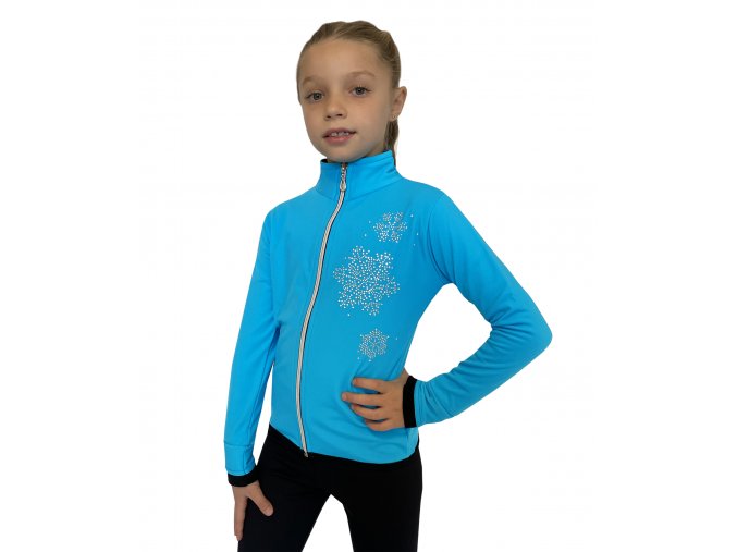mikina tyrkysová s kamíny2