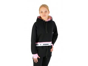 vyrp11 782croptop mikina bavlna cerna ruzove sparrow