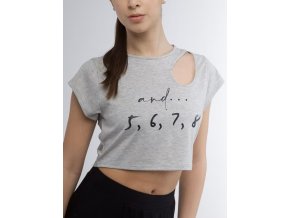 Crop top šedý