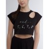 Crop top černý