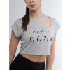 Crop top šedý