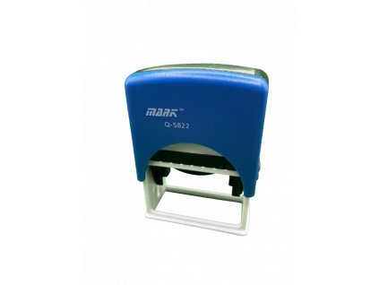 Samonamáčecí razítko MARK Q-5822 (Barva inkoustu ZELENÁ, Barva strojku MODRÁ)
