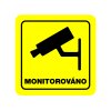 Piktogram - MONITOROVÁNO - (80 x 80 mm) (Barva desky ZLATÁ DESKA / ČERNÉ GRAVÍROVÁNÍ)