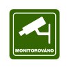Piktogram - MONITOROVÁNO - (80 x 80 mm) (Barva desky ZLATÁ DESKA / ČERNÉ GRAVÍROVÁNÍ)