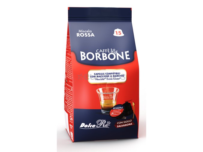 Caffè Borbone Rossa kapsule pre Dolce Gusto 15 ks