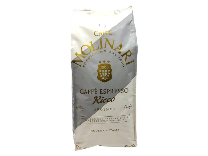 Molinari Caffé Espresso Ricco Argento zrnková káva 1kg