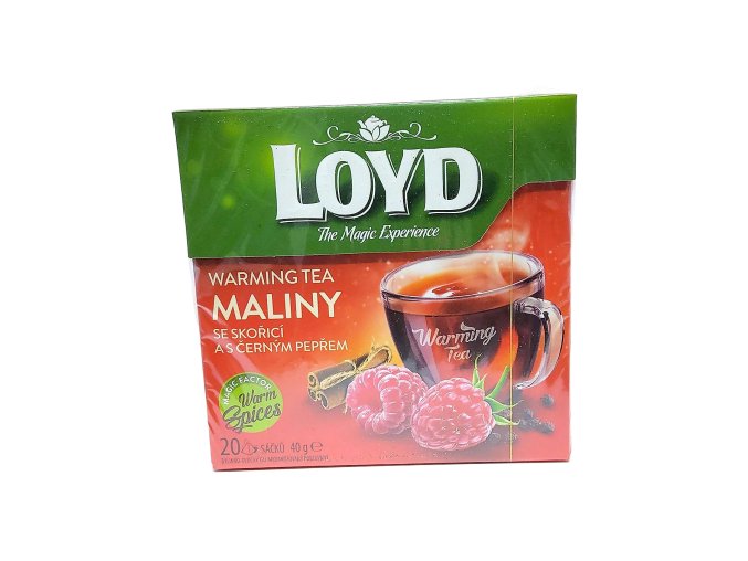 Loyd čaj Maliny so škoricou a čiernym korením 20 x 2 g