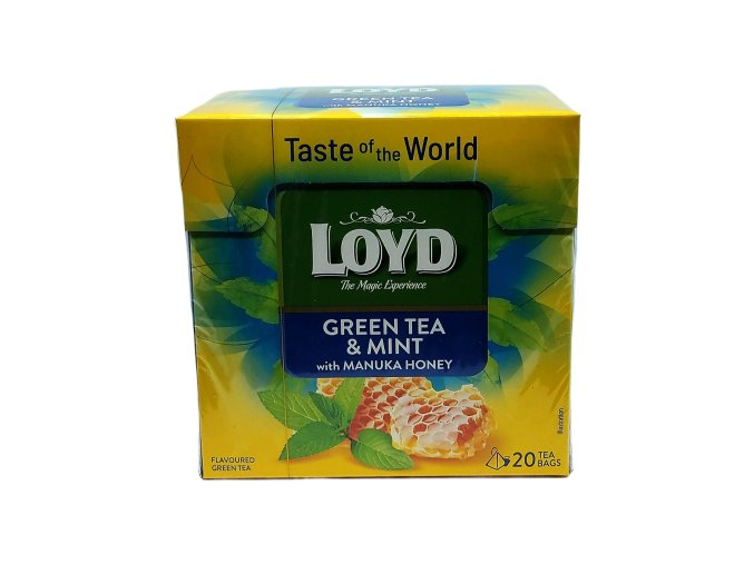 Loyd čaj Zelený s príchuťou mäty a medu Manuka 20 x 1,7 g
