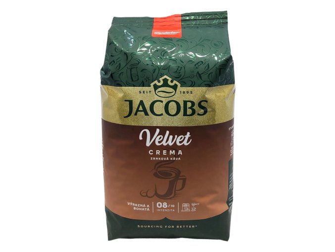 Jacobs Crema Velvet zrnková káva 1 kg