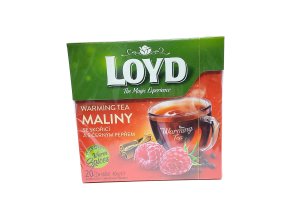 Loyd čaj Maliny so škoricou a čiernym korením 20 x 2 g