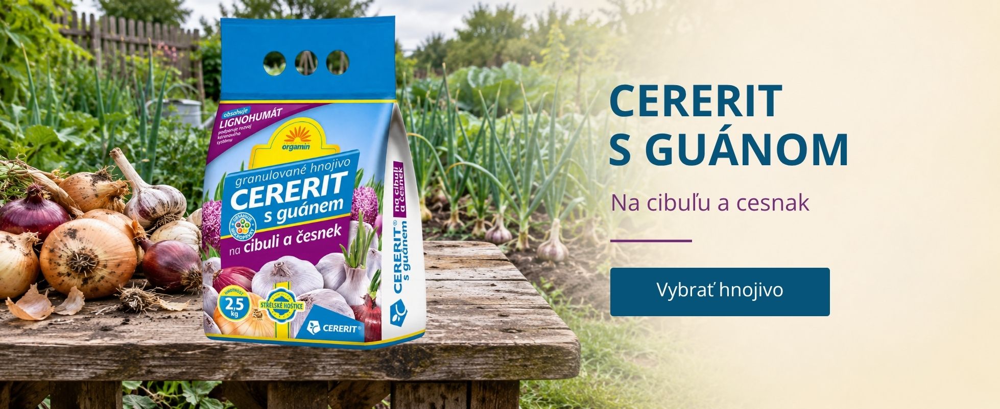 Cererit s guánom – granulované hnojivo na cibuľu a cesnak