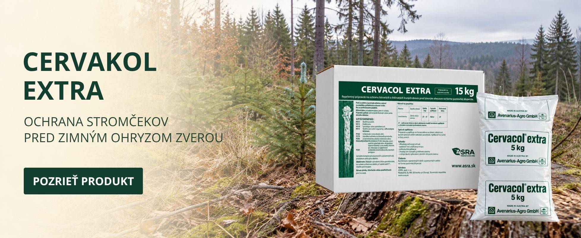 Cervakol Extra – ochrana stromčekov pred zimným ohryzom zverou