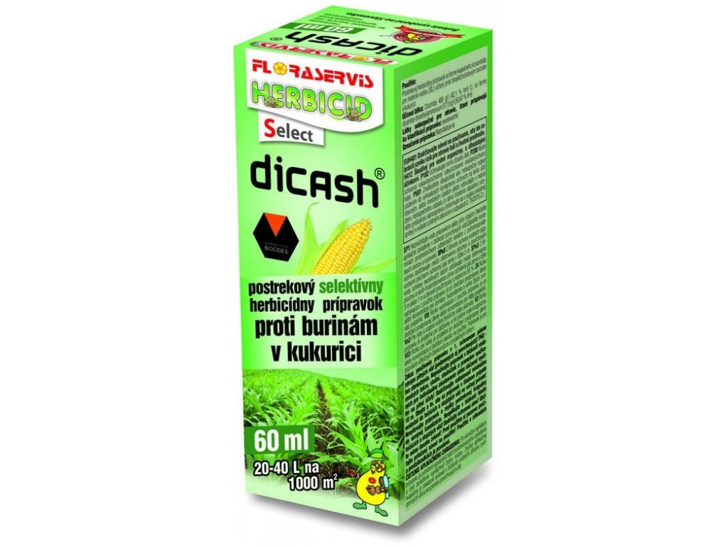 DICASH prípravok proti dvojklíčnolistovým burinám v kukurici a v trávnikoch