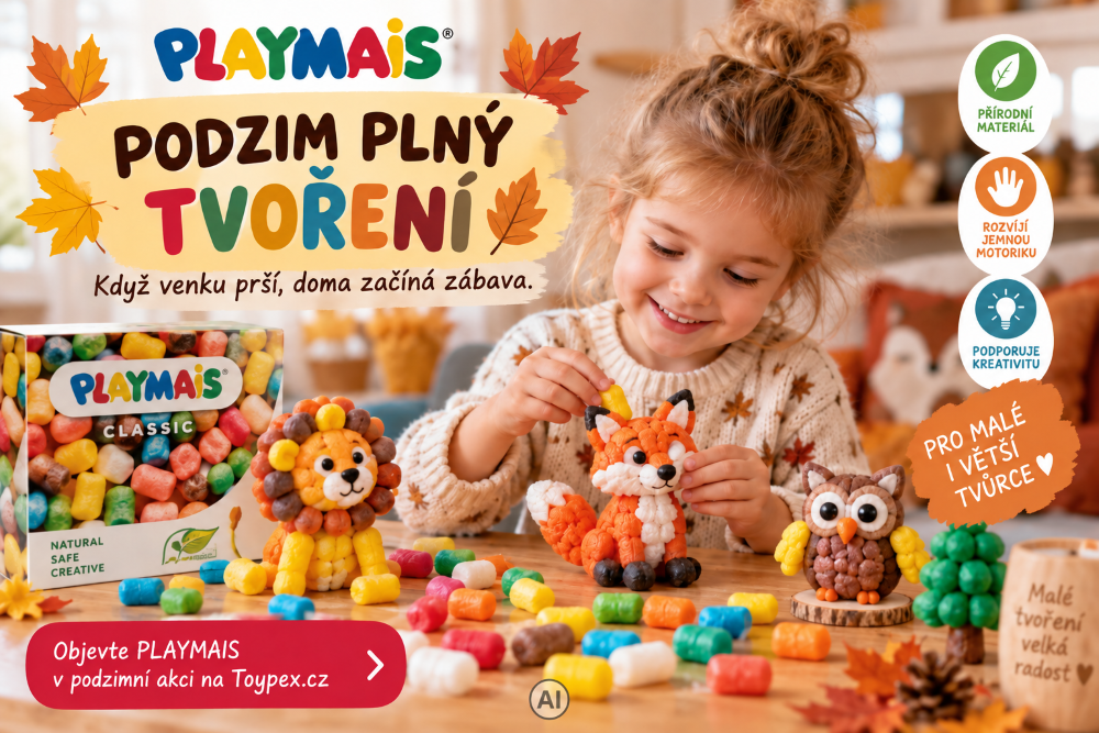 Podzimní tvoření s PLAYMAIS: když venku prší, doma začíná zábava 🍂