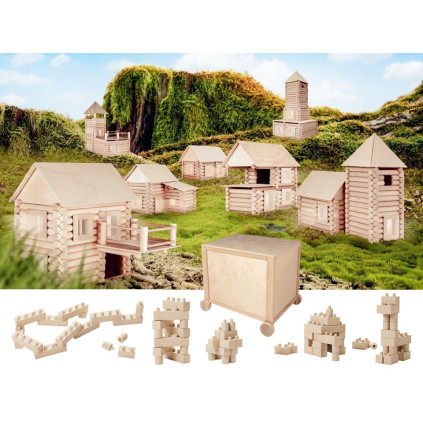 Dřevěné stavebnice Domečky 328 dílů_01