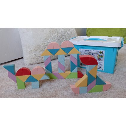 Tangram magneticka stavebnice 112 dilu 0010