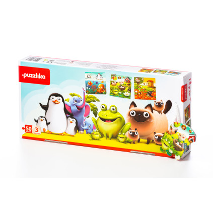 CUBIKA Puzzle 3v1 Oblíbená zvířátka