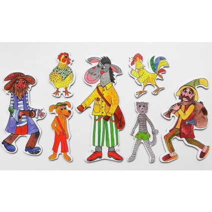 MARIONETINO Zvířátka a loupežníci loutky