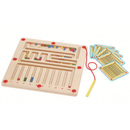 CHILD FRIEND Počítej barevné kuličky dřevěná hra s magnety